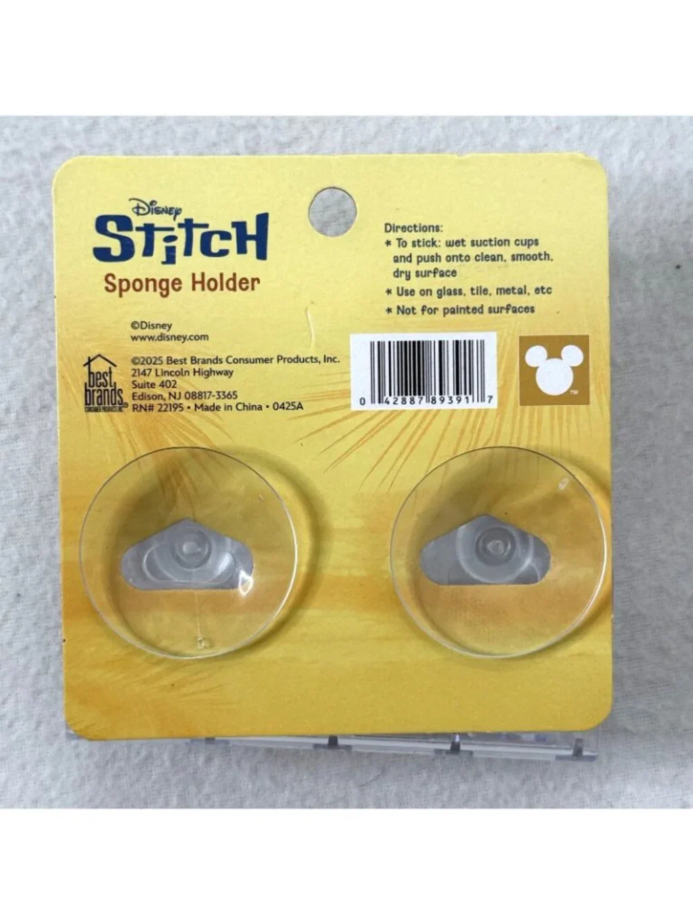 Disney Stitch Sponge Holder Home Kitchen Plastic New 2025 4.25 x 3 inches